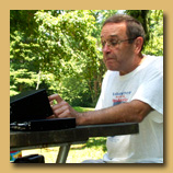 John McCutcheon, N8XWO, participating in the 2005 Adventure Radio Society 'Flight of the Bumblebees'