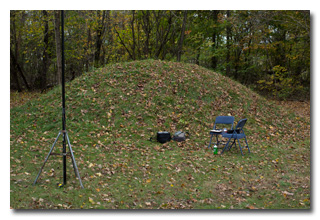 Eric's station near the small mound -- click to enlarge