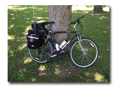 WD8RIF's loaded bicycle -- click to enlarge
