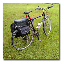 KX2 Mini Travel Kit mounted on bicycle