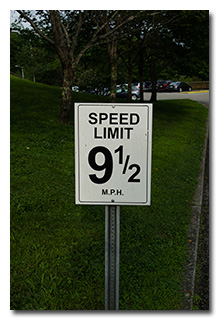 Speed Limit 9-1/2 mph