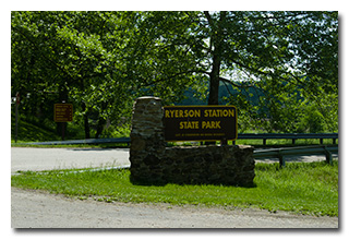 The Ryerson Station State Park sign -- click to enlarge