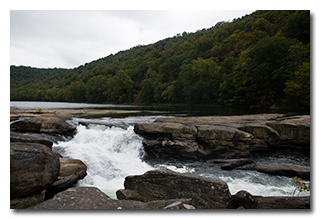 Waterfall on the Tygart River -- click to enlarge