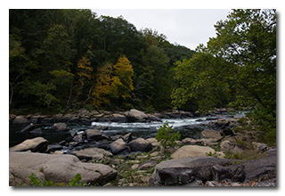 Rapids on the Tygart River -- click to enlarge