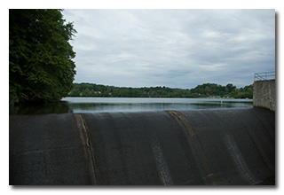 Lake Logan as viewed while climbing up the dam