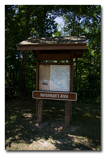 Horseman's Area sign and trail-map -- click to enlarge