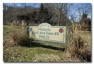 The Sign: Welcome to Historic Lock and Dam #9 Philo