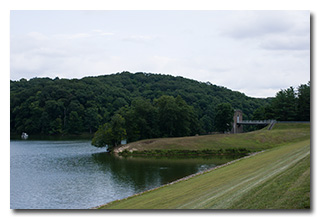 Burr Oak Lake and the Pumphouse -- click to enlarge