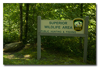The Wildlife Area sign -- click to enlarge