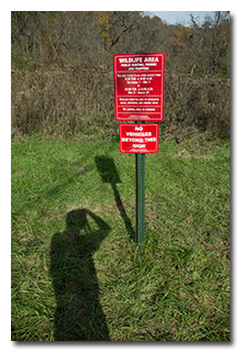 Wildlife area sign