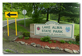 the state park sign