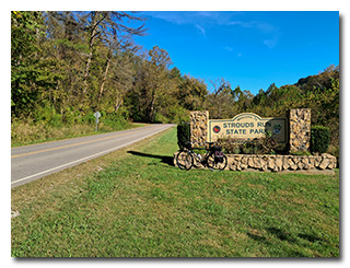 Strouds Run State Park Sign