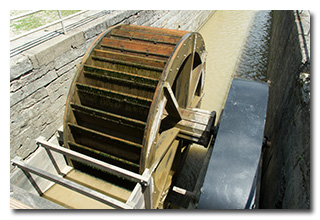 The mill's water wheel