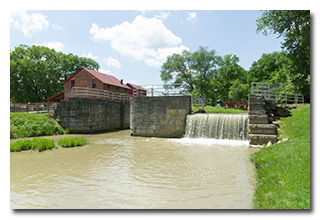 The lock and the Metamora Grist Mill