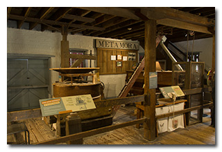 Inside the grist mill museum