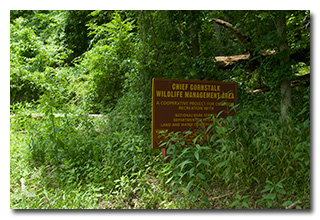 The Wildlife Management Area sign