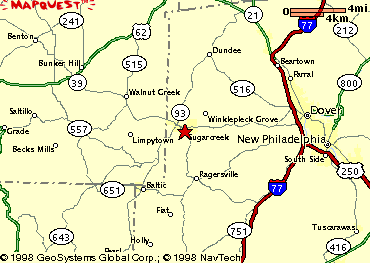 Map of East-Central Ohio