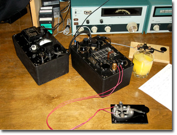 The T-784/GRC-109 Station before the start of SKN. A Speed-X key is shown connected to the transmitter; during the event, the J-37 key was used -- click to enlarge