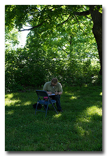 Tom operating -- click to enlarge