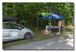 radio operations at Hale Ridge special stage