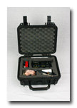 KX1 Mini Travel Kit, Pelican #1200 case, open -- click to enlarge