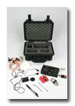 KX1 Mini Travel Kit, Pelican #1200 case, open -- click to enlarge