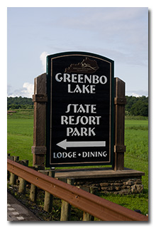 Greenbo Lake State Park sign