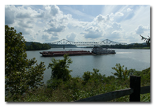 A barge on the Kanawha River