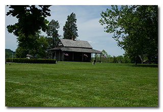 The view from Eric's picnic table of the Mansion House -- click to enlarge