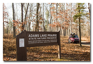 The state nature preserve sign