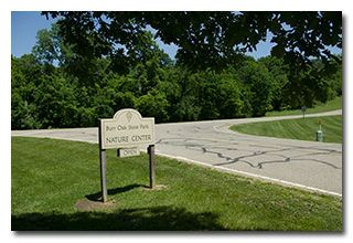 Burr Oak State Park Nature Center sign