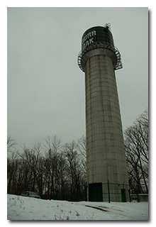 Eric's station under the water tower -- click to enlarge
