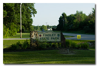 The Findley State Park sign