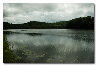 A view of Lake Alma on a cloudy day -- click to enlarge