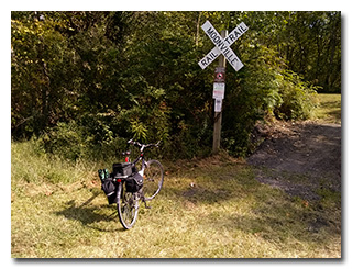 The Moonville Rail Trail trailhead