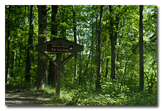 The Grouse Point Trailhead Sign -- click to enlarge