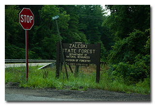 Entering Zaleski State Forest -- click to enlarge