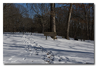 Keeton Cemetery under a blanket of snow -- click to enlarge