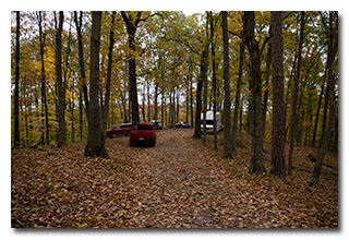The Grouse Point Trailhead parking area -- click to enlarge