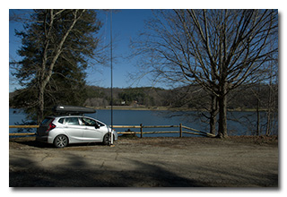 Eric's station overlooking Lake Logan