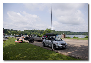 Eric's station overlooking Lake Logan