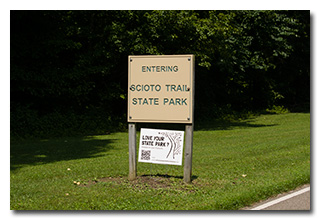 Entering Scioto Trail State Forest -- click to enlarge