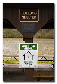 The closed Bulldog Shelter -- click to enlarge