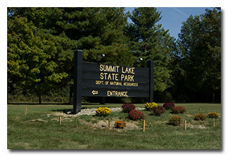 Summit Lake State Park sign