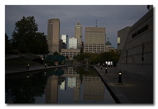 Central Canal and Indianapolis skyline
