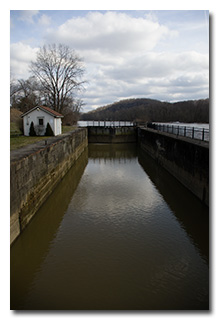 The view down the lock, looking downstream -- click to enlarge