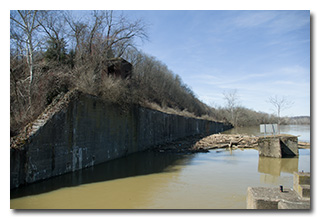 The ruins of the old industrial lock