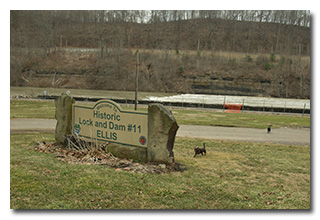 The Sign: Welcome to Historic Lock and Dam #11 Ellis