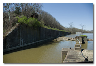 Philo Lock and Dam #9 - Remains of the larger industrial lock