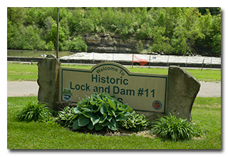 'Welcome to Historic Lock and Dam #1 Ellis'